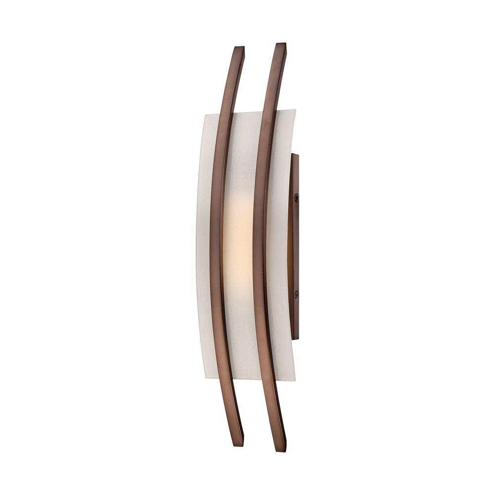 Nuvo Lighting 62/122  Trax - 1 Module Wall Sconce with Frosted Glass in Hazel Bronze Finish